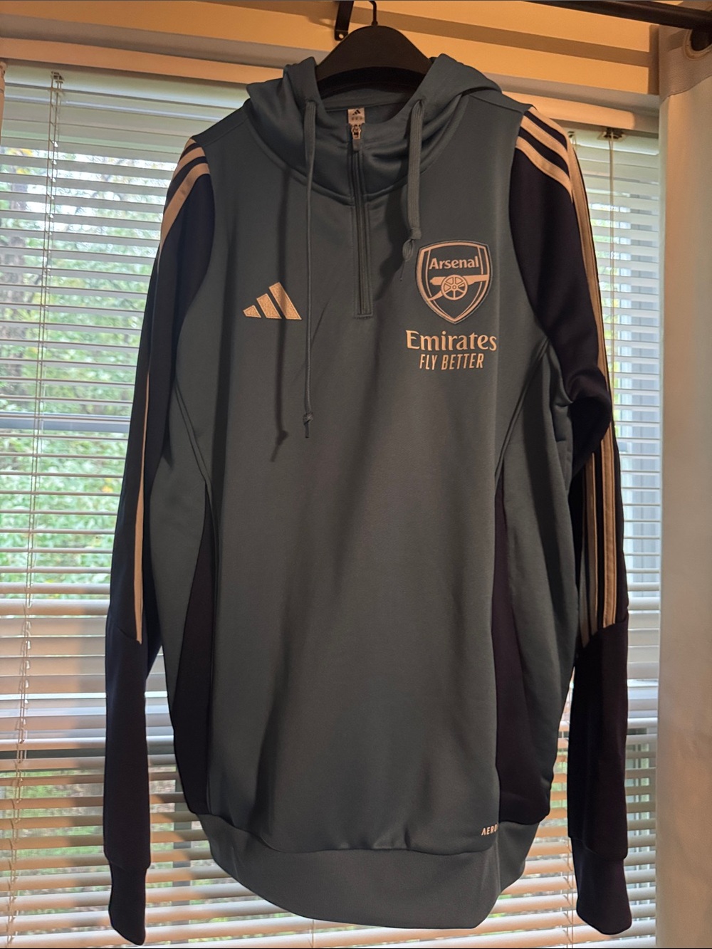 Adidas Arsenal FC AEROREADY Hooded Quarter-Zip Training Top [Size]